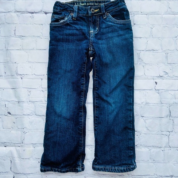 EUC Girl’s Size 5/6 LL Bean Double 1 Boot Cut Jeans - Picture 1 of 6